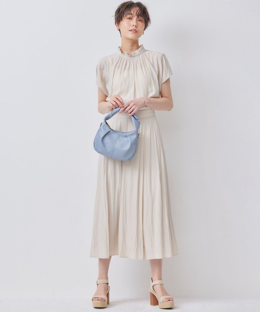 組曲 S 【前後着用可】ギャザーライトデシン ブラウス 