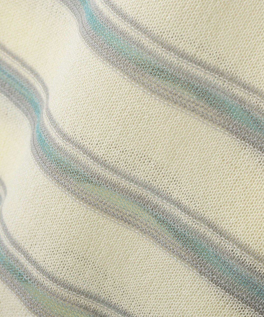 CRAFT STANDARD BOUTIQUE シアーボーダーポロ衿ニットプルオーバー 