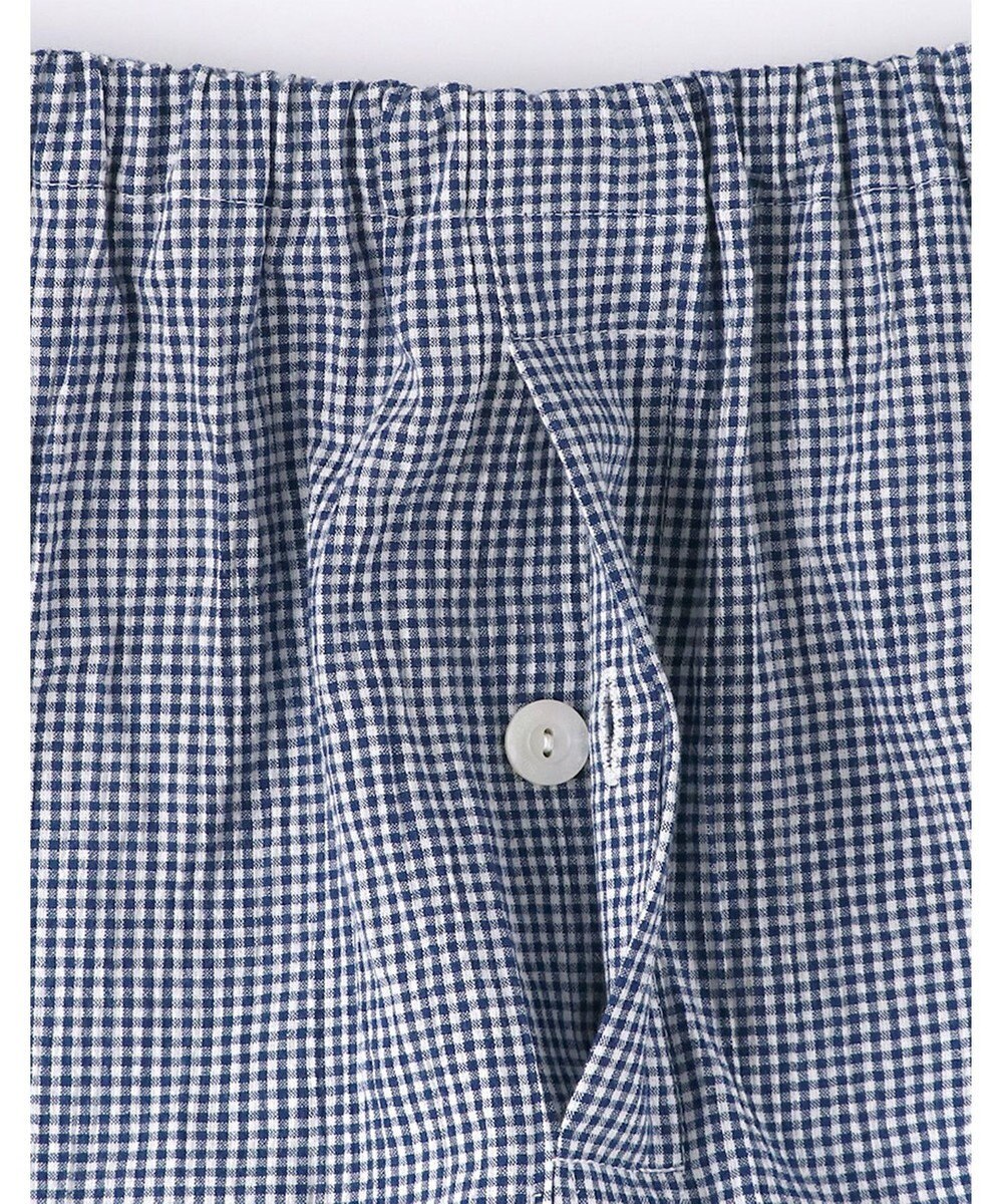 ⑤メンズパジャマ　Ｍサイズ　楊柳素材　半袖、長ズボン　綿１００％　前開き