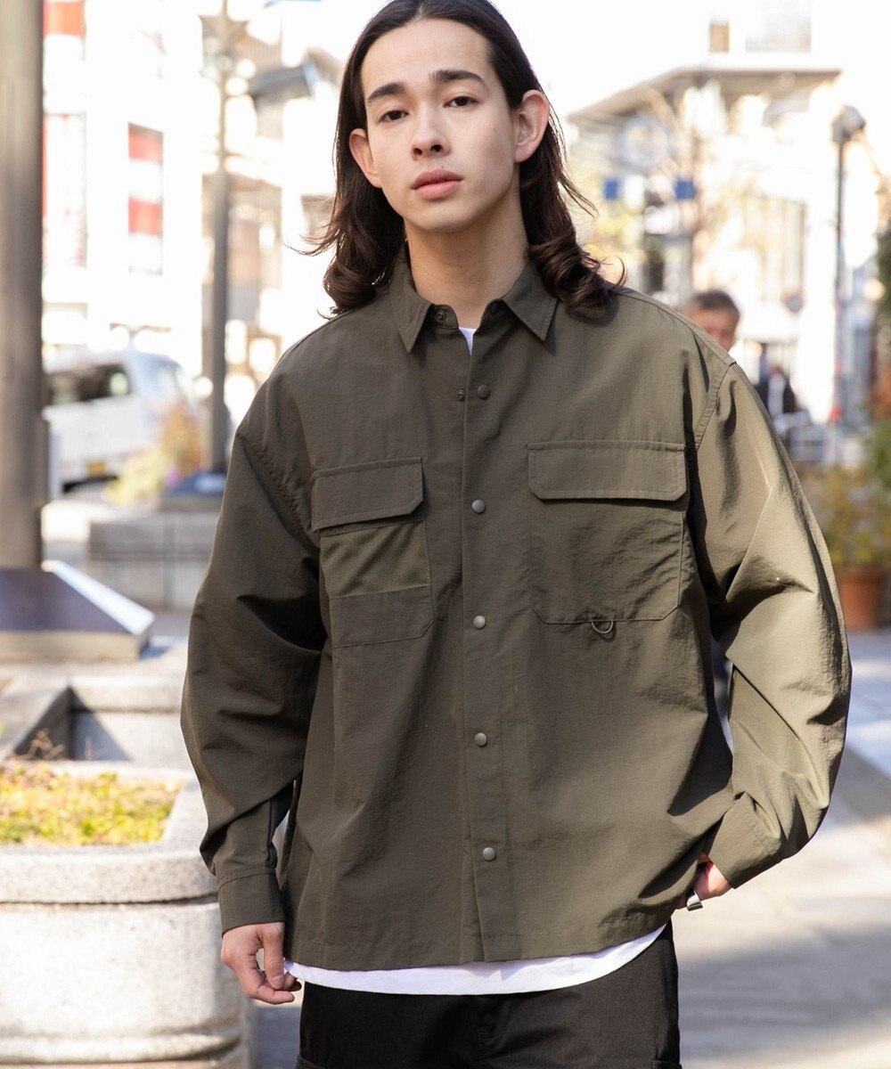 WEGO ナイロンメッシュポケットシャツ 