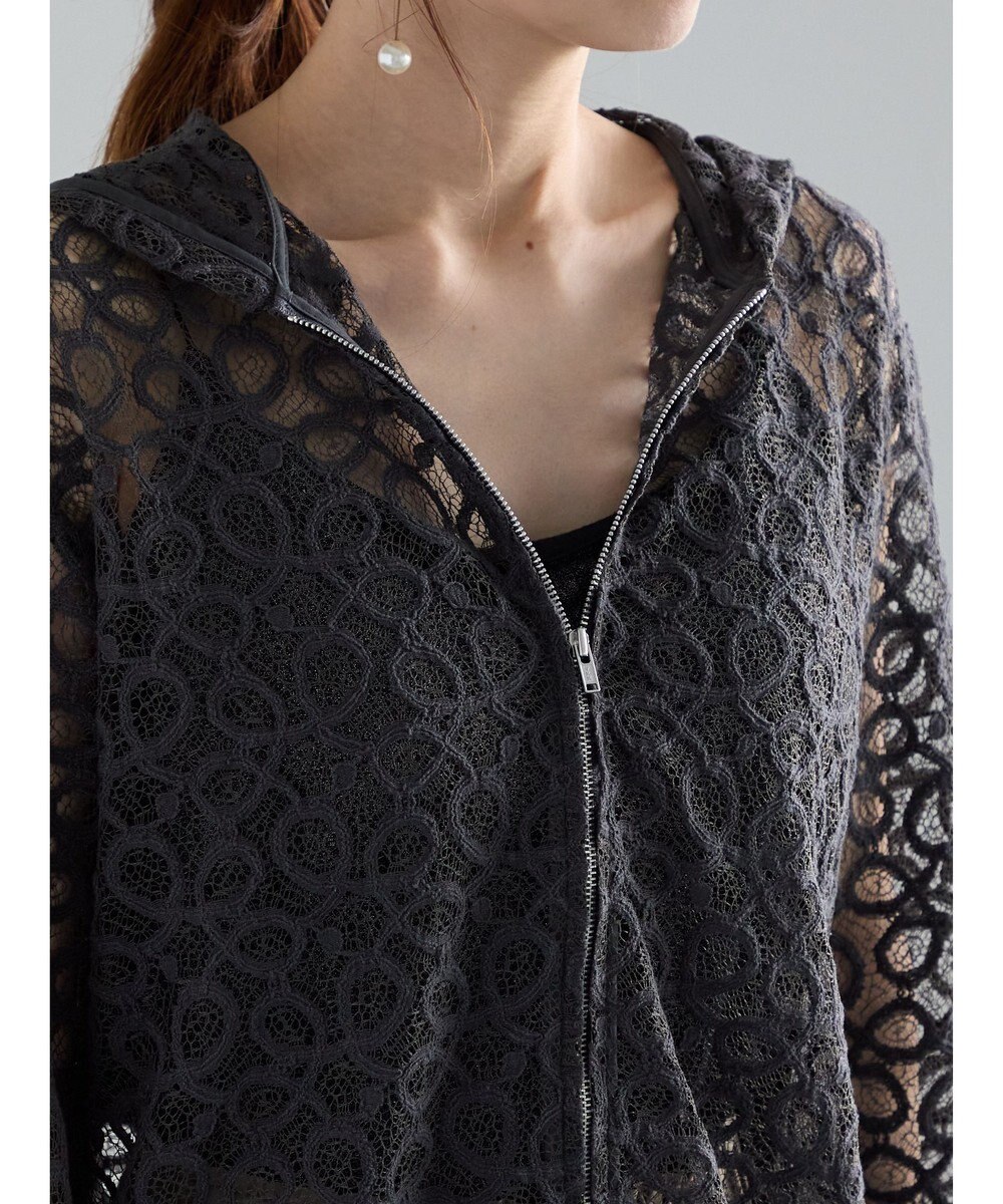 Te chichi レースジップアップフーディー 