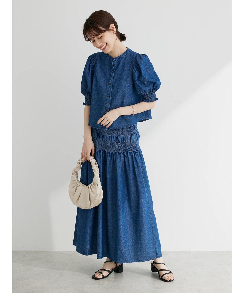 Green Parks ・ＳＵＧＡＲ　ＳＰＯＯＮ　デニムパフブラウス 