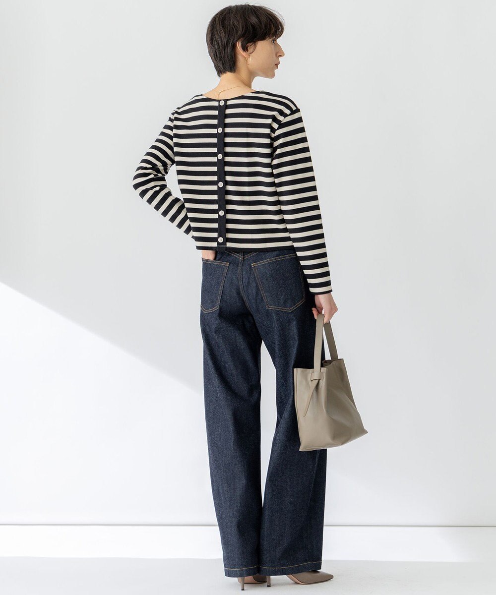 23区 【CanCam４月号掲載/洗える】Armor-lux スムース バックボタン ボーダー カットソー 