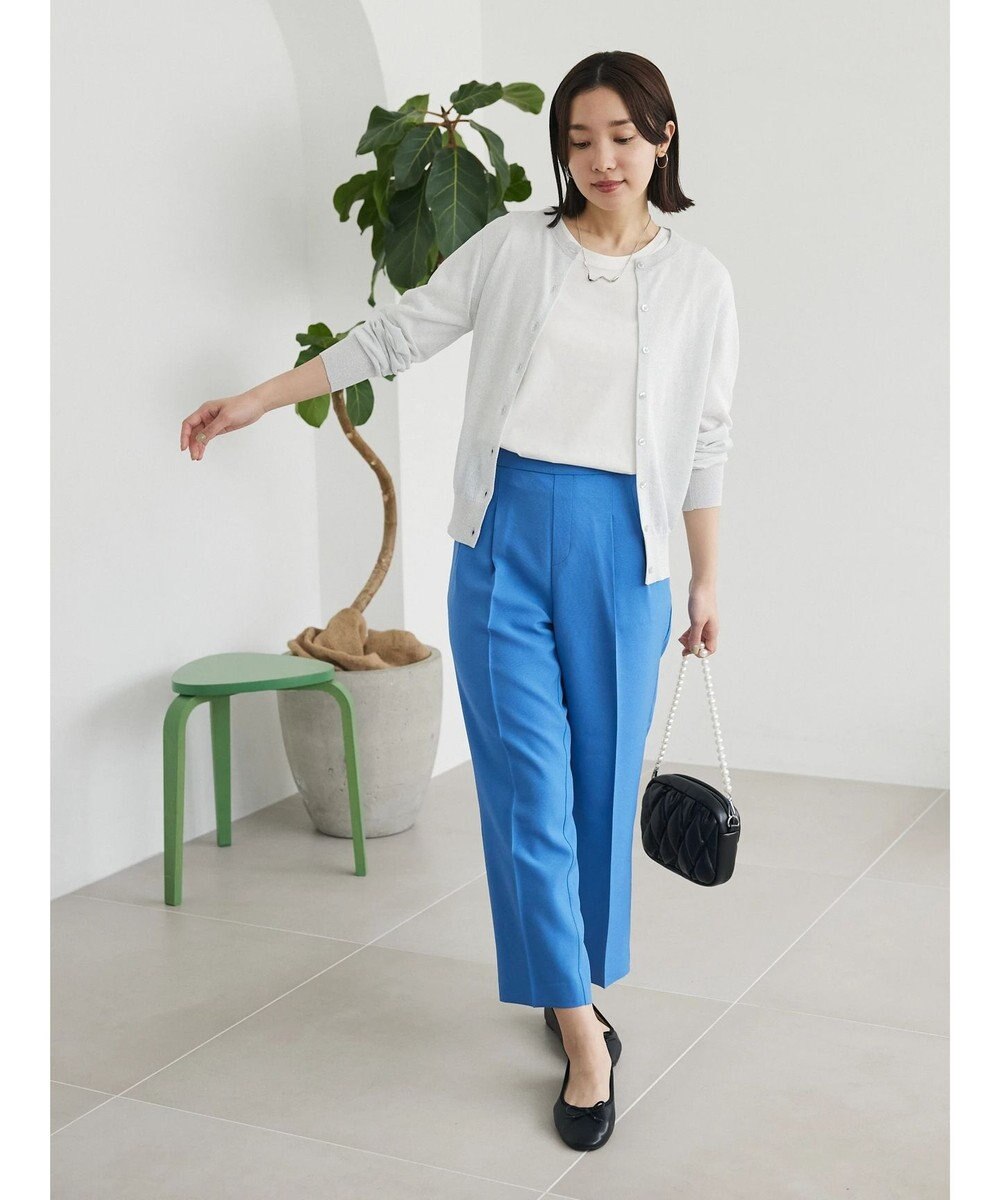 Green Parks ラメクルーネックカーディガン 