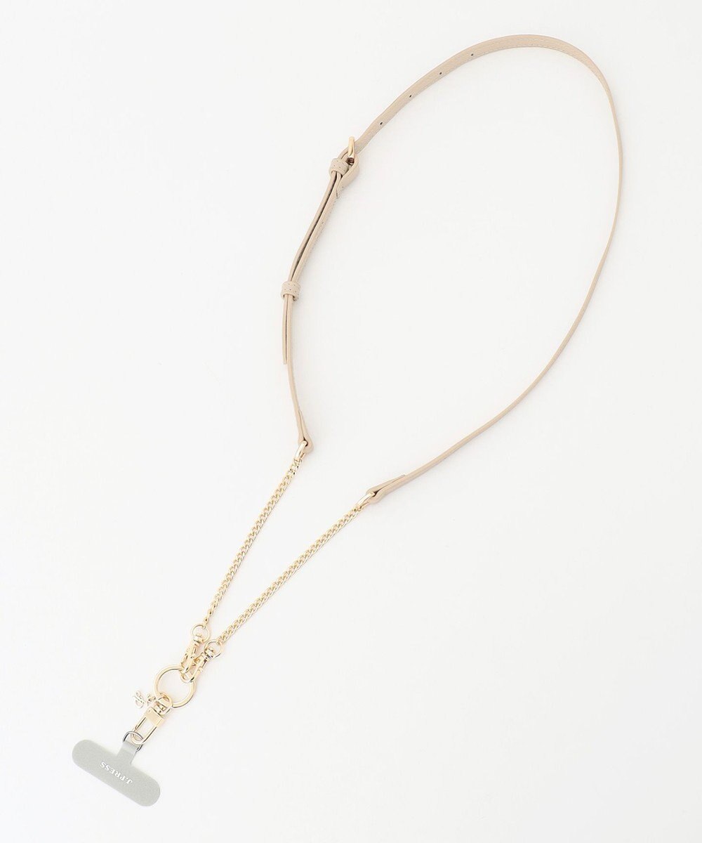 J.PRESS LADIES 【WEB限定・長さ調節可能】レザー スマホ ストラップ 