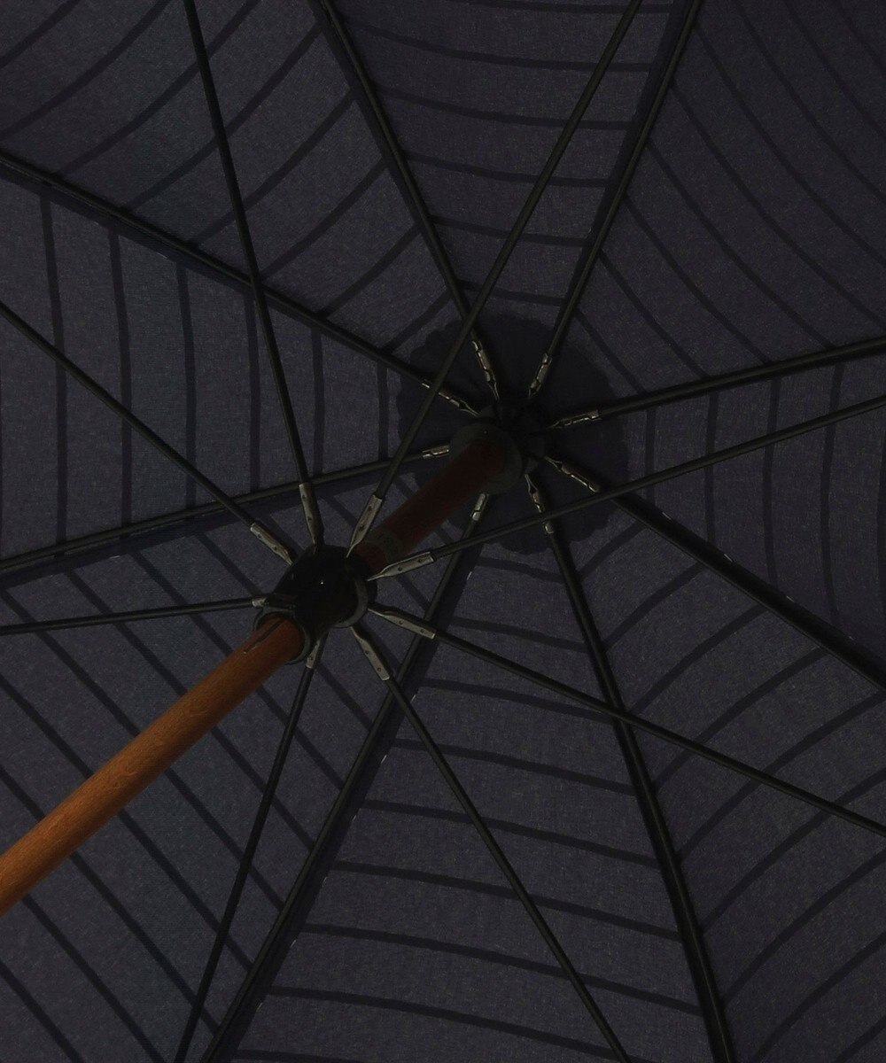 MOONBAT MACKINTOSH PHILOSOPHY(マッキントッシュ フィロソフィー) Cleric collar ボーダー 竹手元 雨傘 長傘 