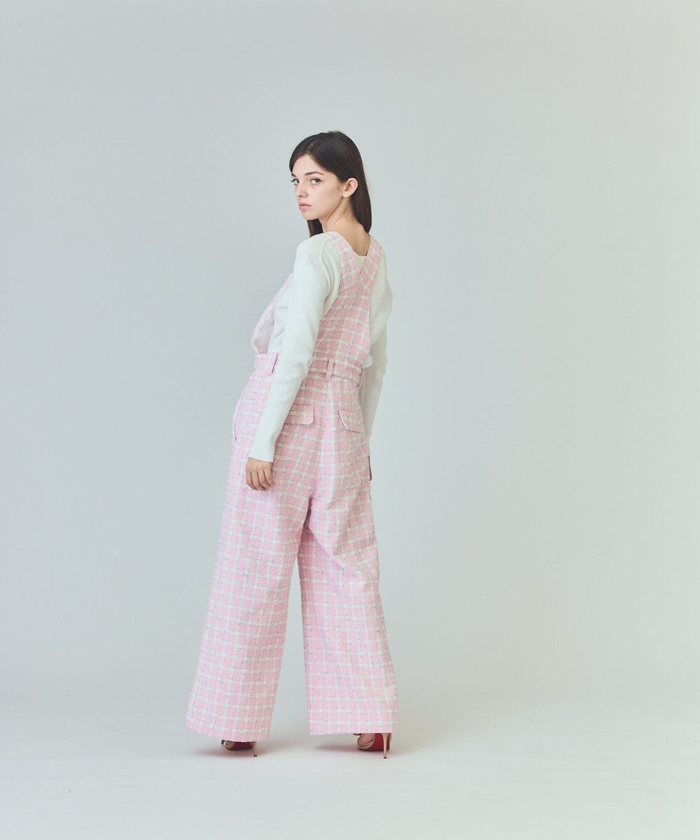 GRACE CONTINENTAL チェックツイードサロペット 