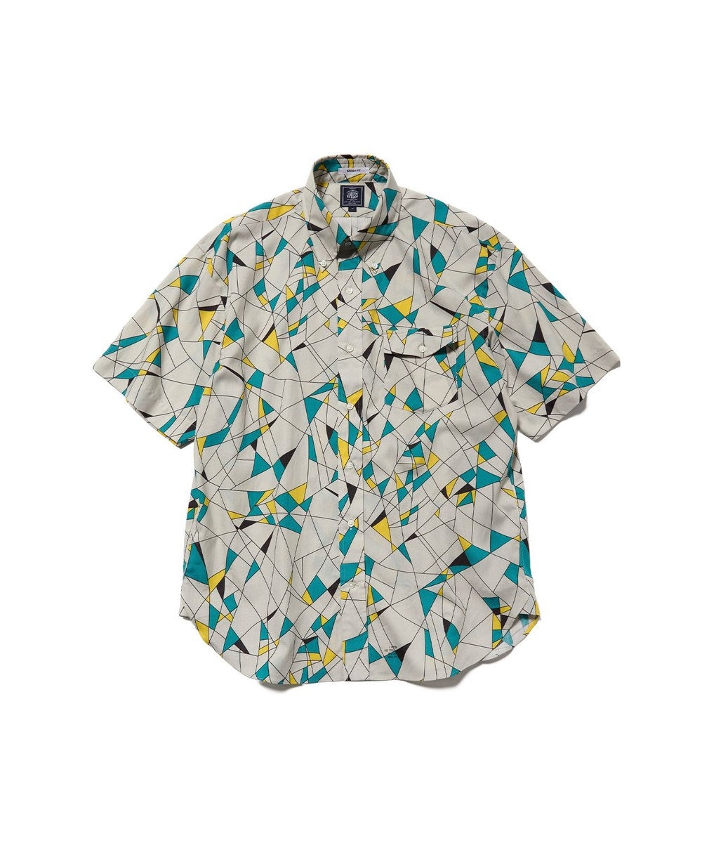 J.PRESS MEN 【J.PRESS ORIGINALS】Vintage Print Half Sleeve Shirt / B.D. / Baggy-Fit 