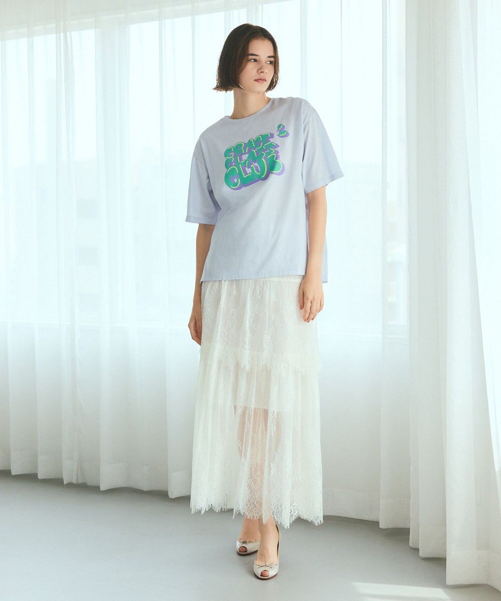 GRACE CONTINENTAL レース切替ティアードスカート 