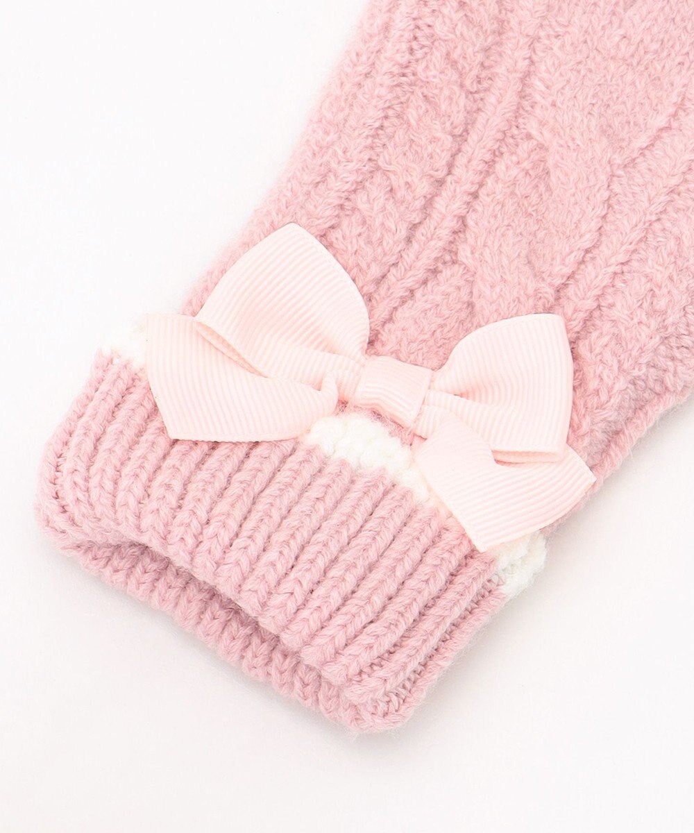 ANY KIDS ケーブルリボン手袋 