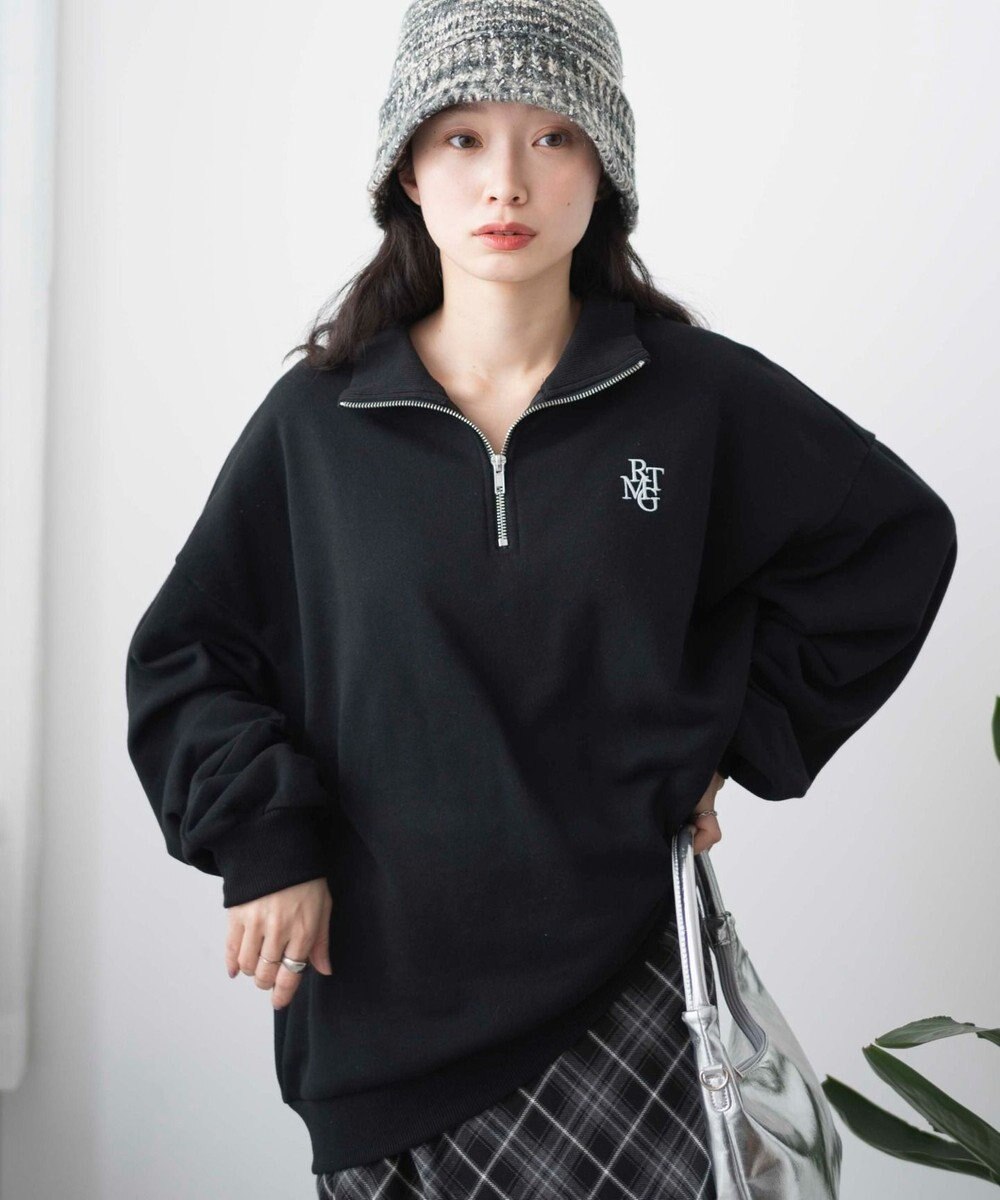 WEGO ハーフジップBIGスウェット 