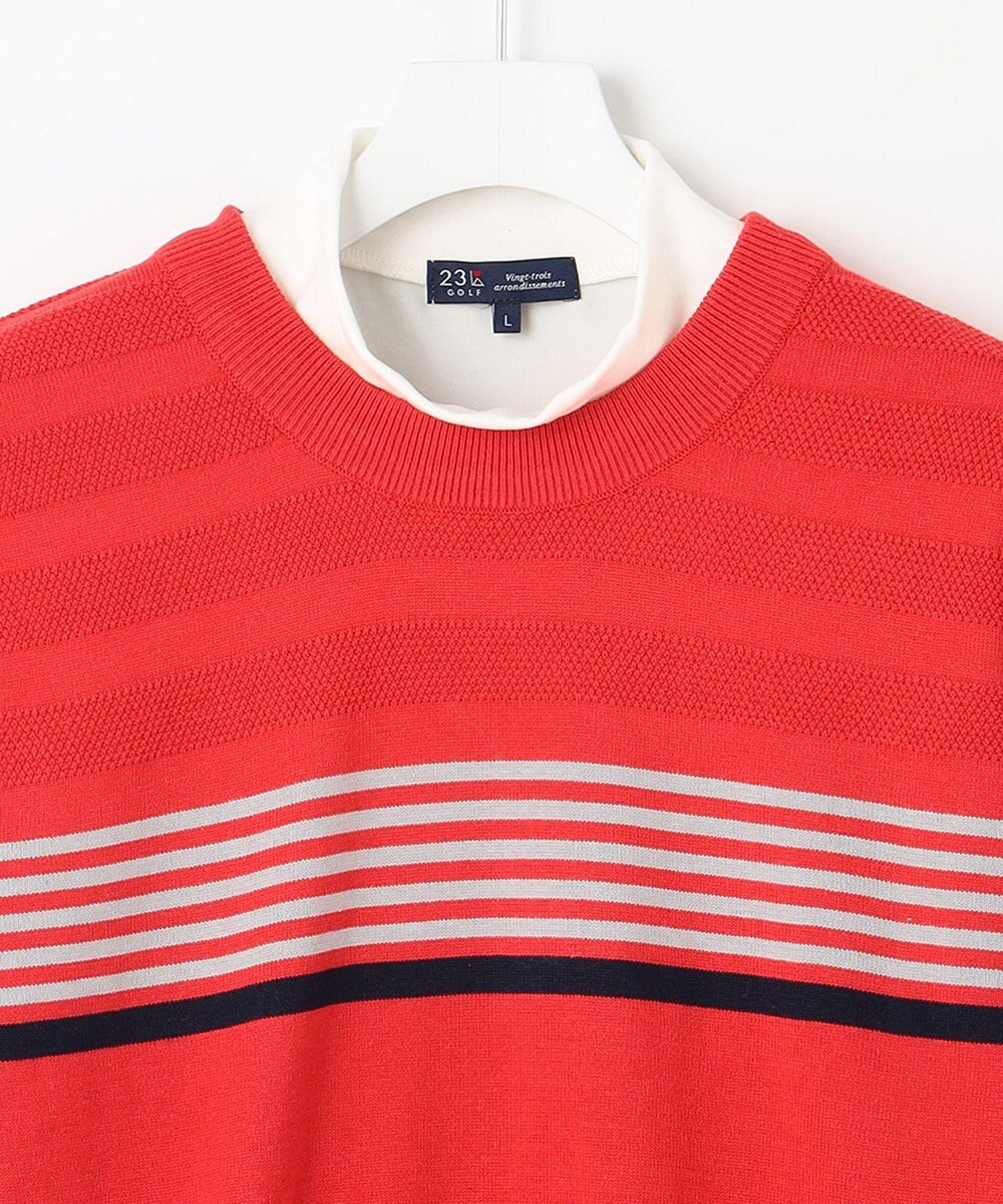 23区GOLF 嬉しいインナー付き【ニット＋吸湿発熱インナー】ニット ツインセット 