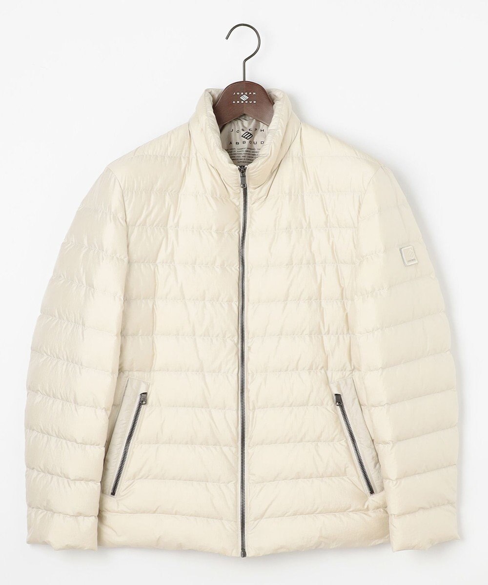 JOSEPH ABBOUD 【キングサイズ・軽量/サスティナブル素材/ECO撥水/インナーダウンにも】ナイロンスラブタフタダウンブルゾン 