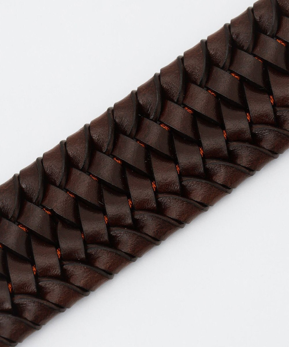 JOSEPH ABBOUD 【イタリア素材・ストレッチ・日本製】ストレッチレザーメッシュ ベルト 