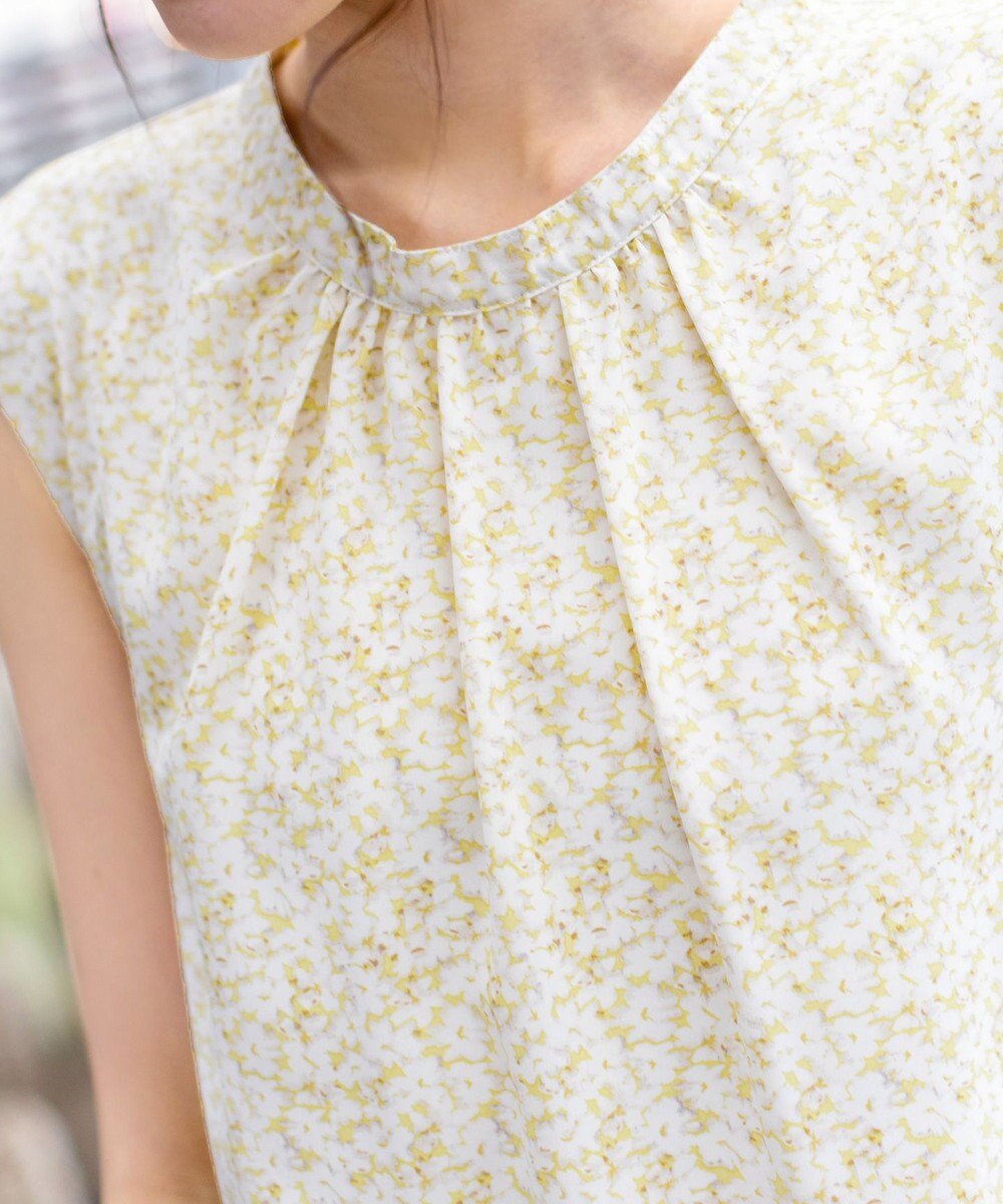 Tiaclasse L 【洗える】体型カバーも叶うAラインギャザーチュニックブラウス 