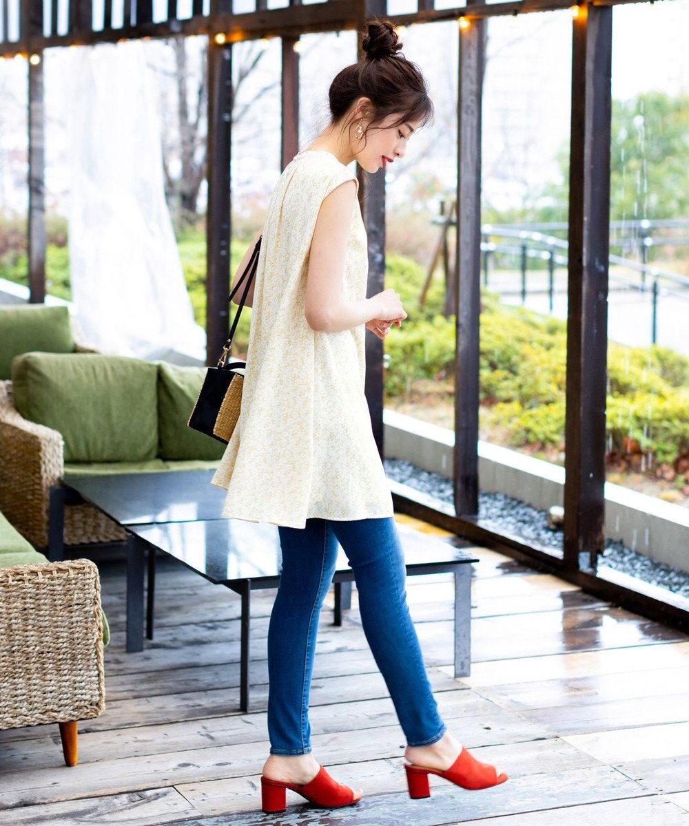 Tiaclasse L 【洗える】体型カバーも叶うAラインギャザーチュニックブラウス 