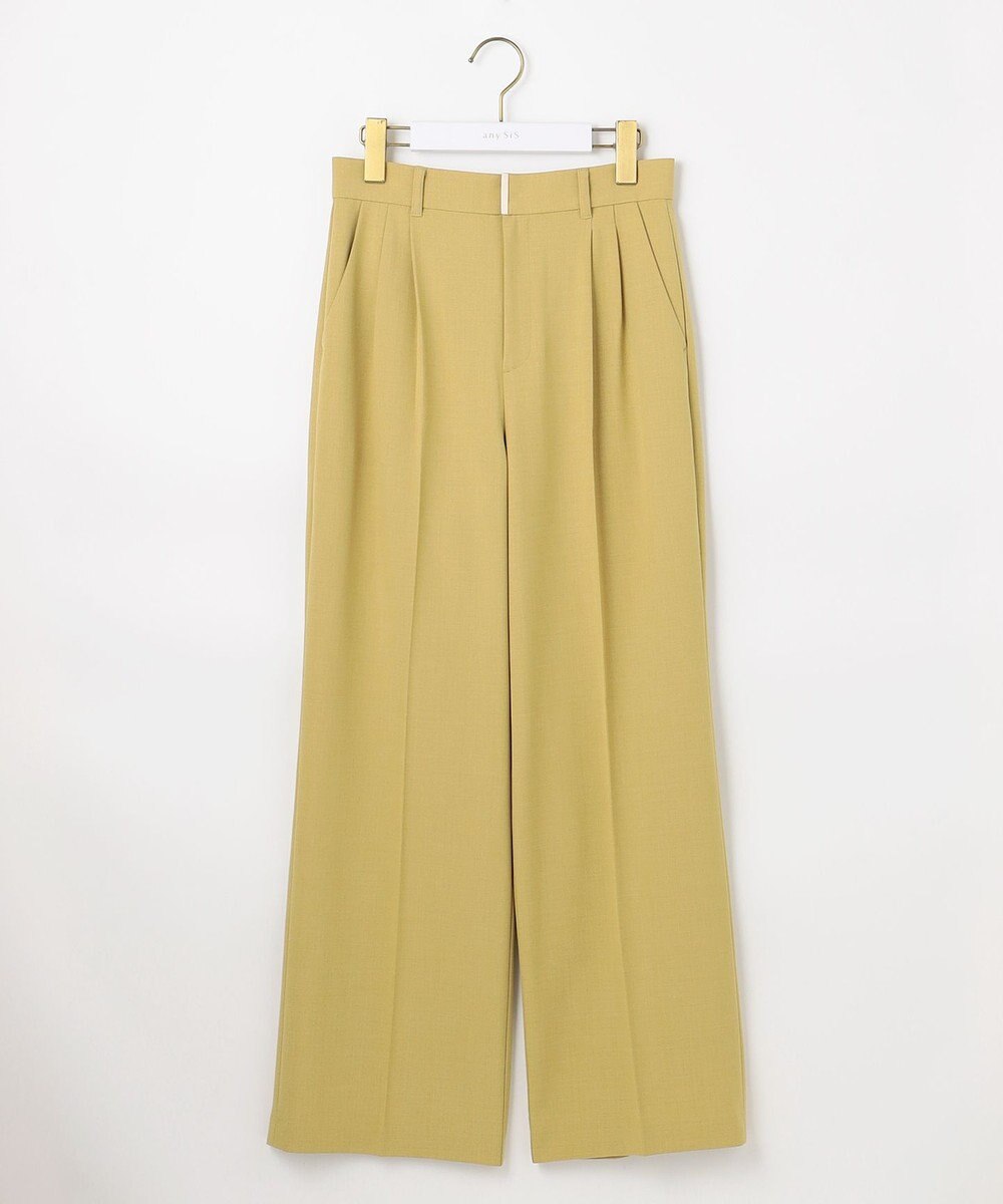ANY SIS S ウーステッドエステル ワイドパンツ 