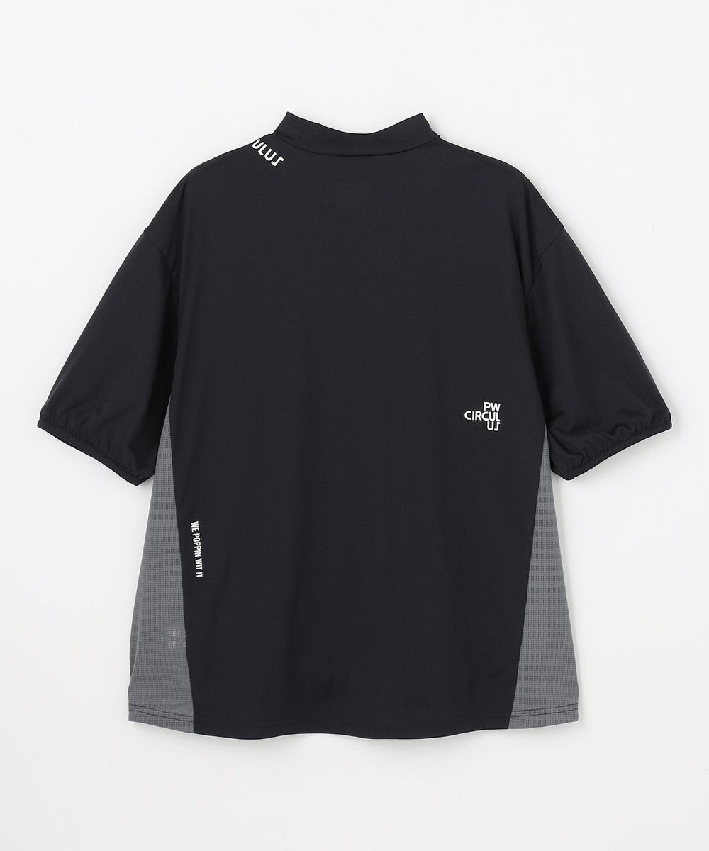 PW CIRCULUS 【WOMEN】パフスリーブメッシュコンビ モックネックT ゴルフウェア レディース 