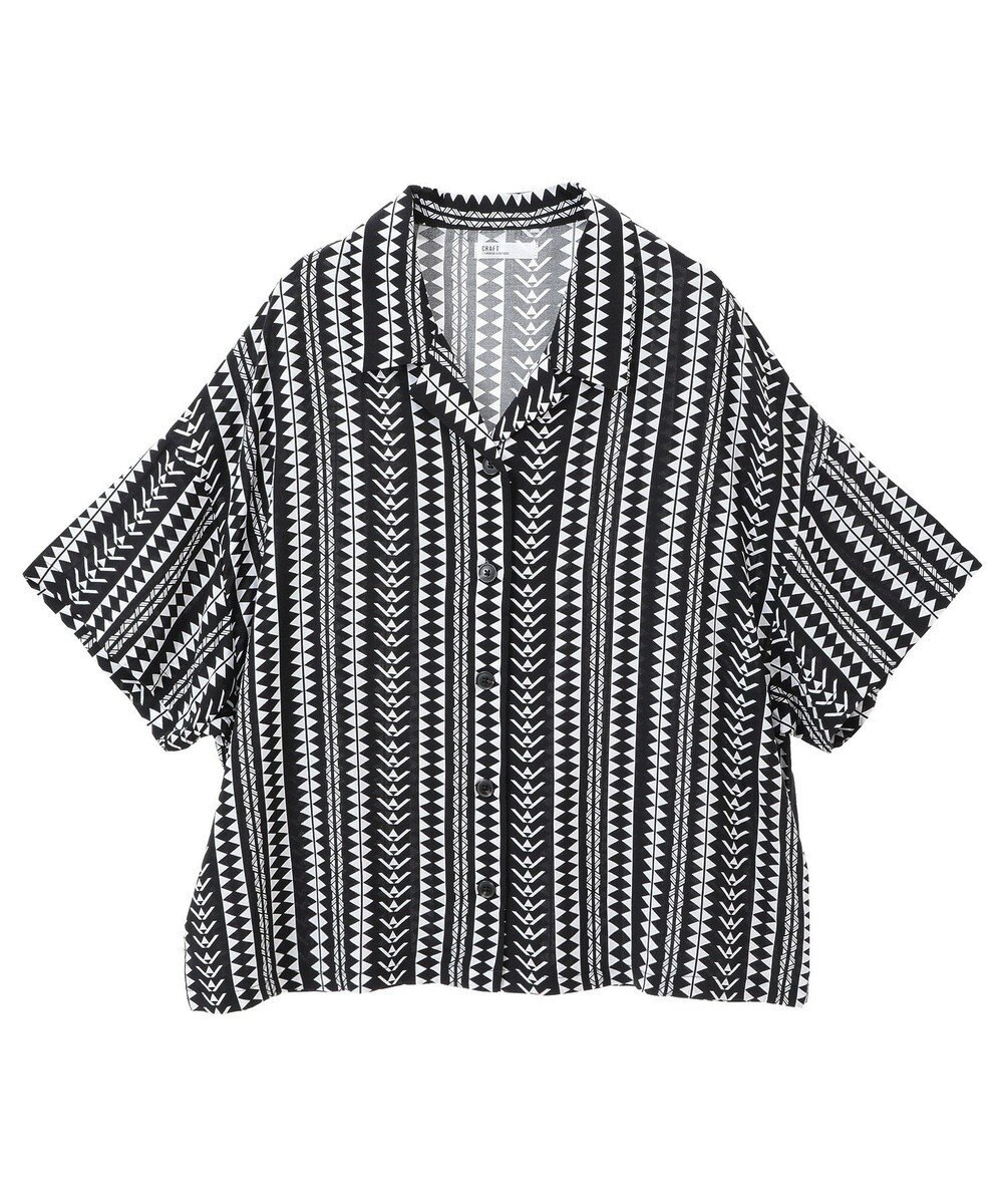 CRAFT STANDARD BOUTIQUE レーヨン総柄シャツ 