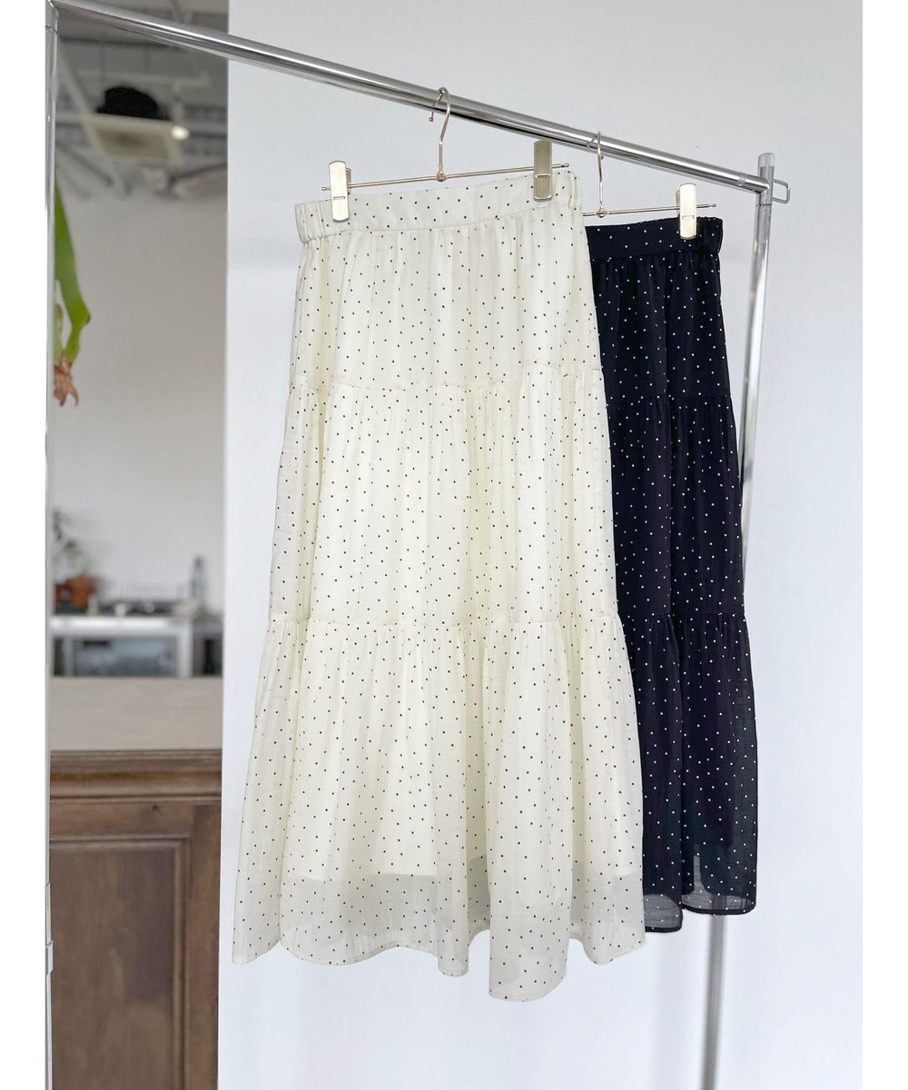 Feroux ドットティアード スカート 