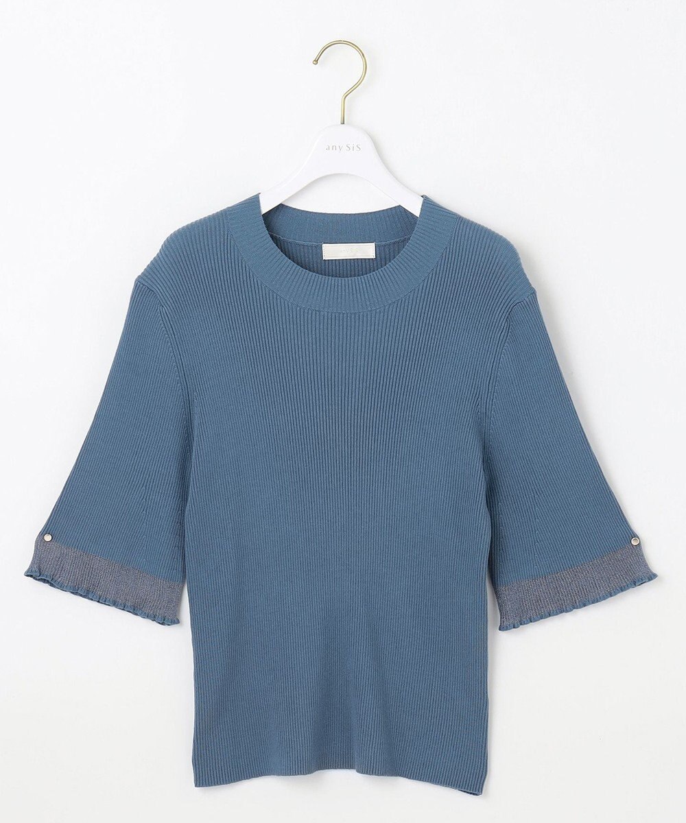 ANY SIS 【洗える】シアーディテール ニット 