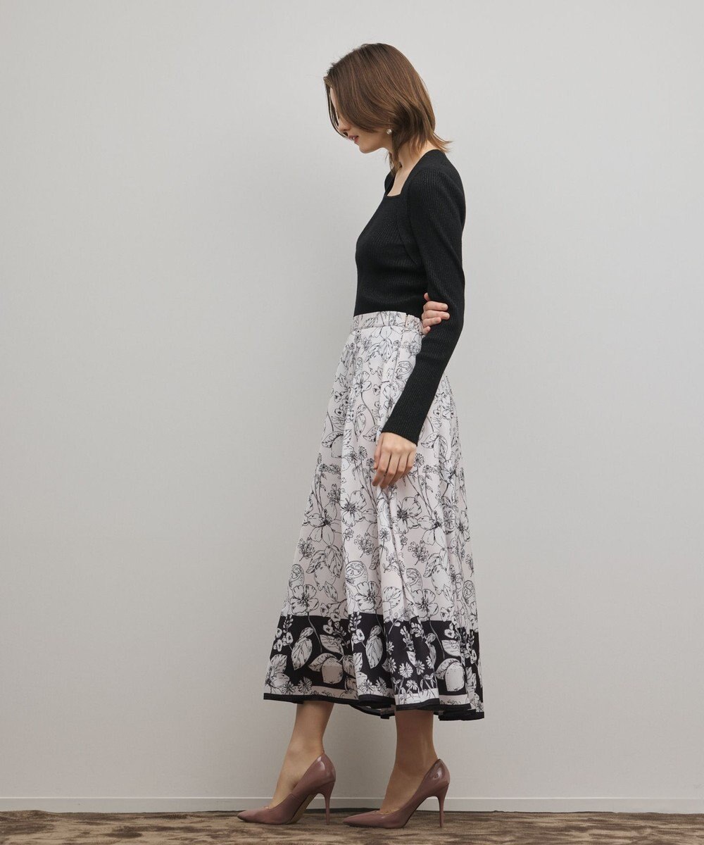 GRACE CONTINENTAL フルーツフラワープリントスカート 