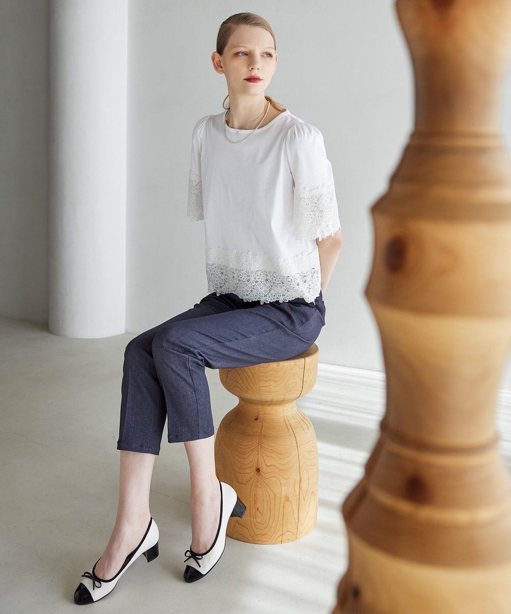 TOCCA 【洗える】SCALLOP DENIM パンツ 