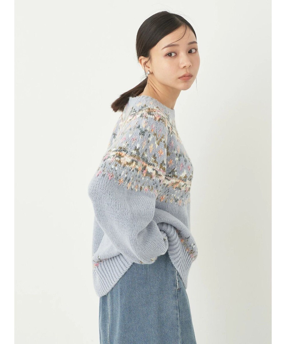 earth music&ecology スラブヤーンノルディックプルオーバー 