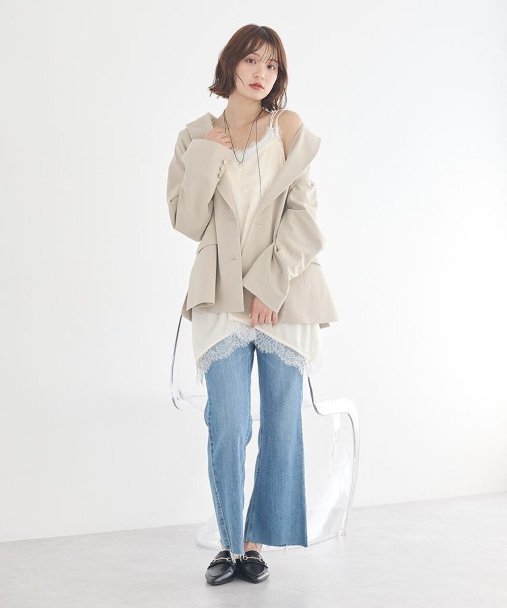 earth music&ecology 【予約】ランジェリーライクレースキャミ 