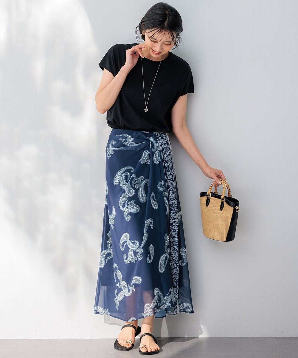 23区 【接触冷感/洗える】フレンチスリーブ IT TEE 