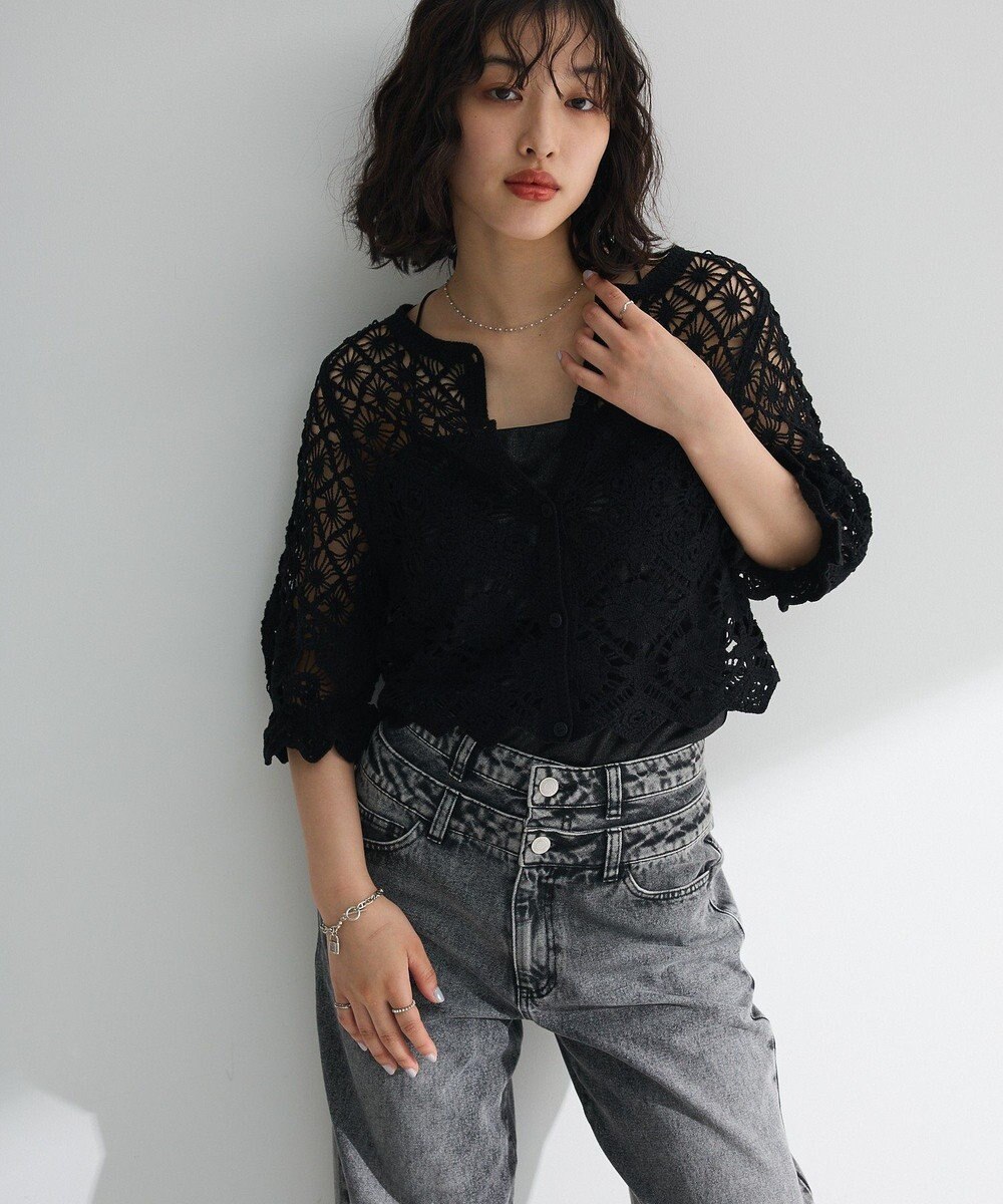 Green Parks ・ＳＵＧＡＲ　ＳＰＯＯＮ　２ｗａｙクロシェカーディガン 