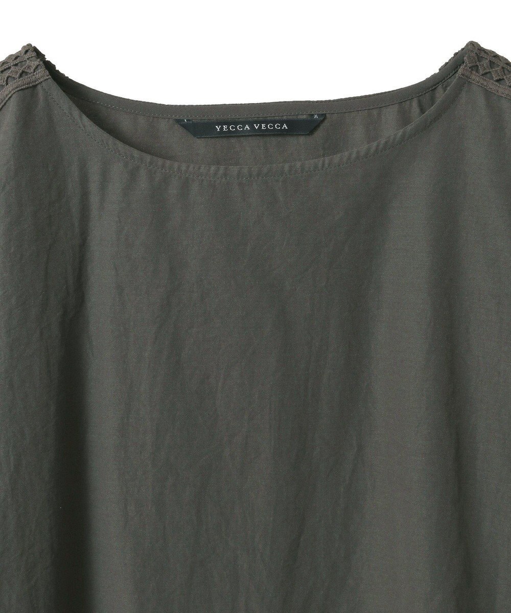 YECCA VECCA レースMIXドルマンブラウス 