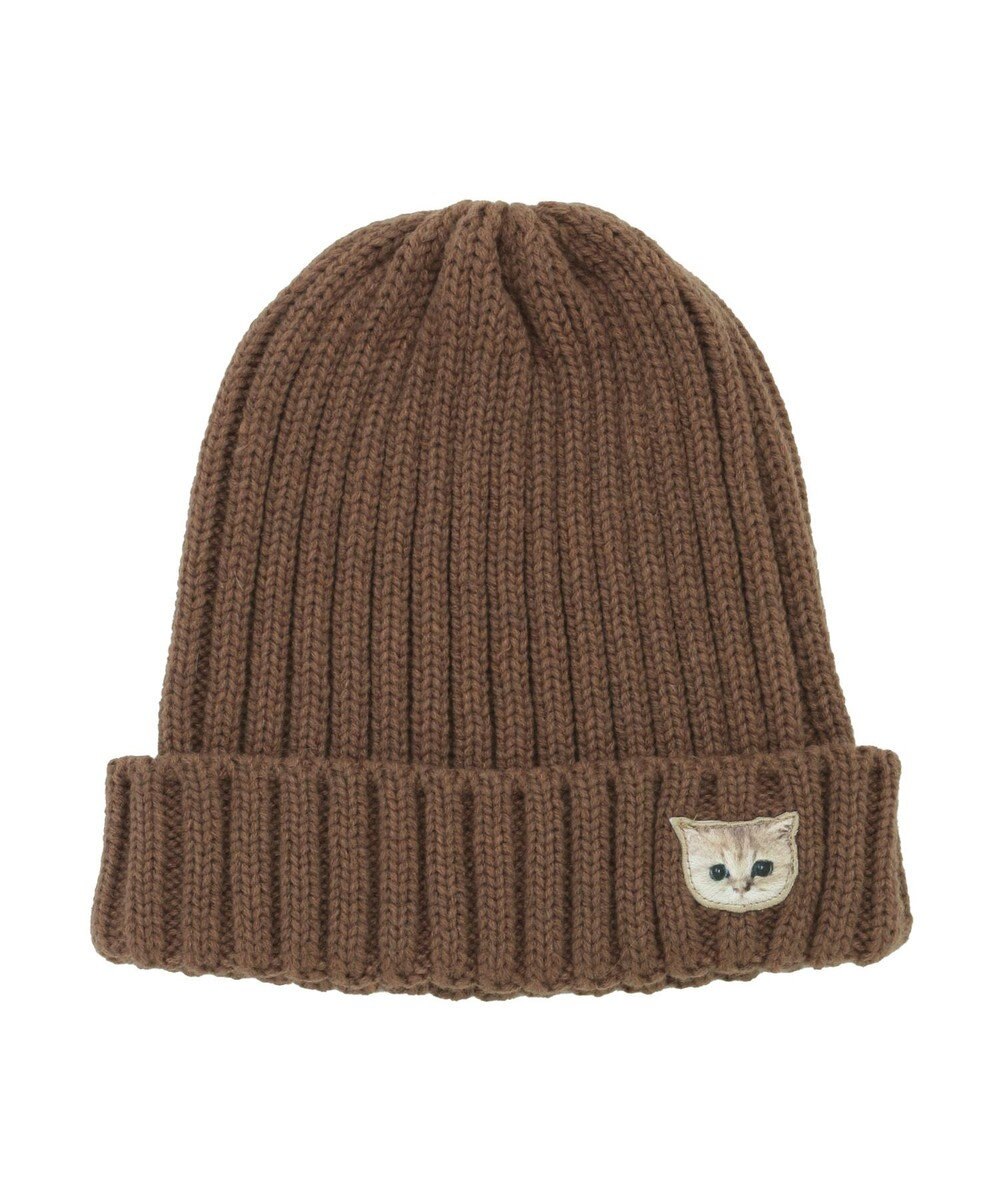 MOONBAT 【FUDGE11月号掲載】PAUL & JOE ACCESSOIRES ヌネット刺繍ワッペン付リブニット帽 