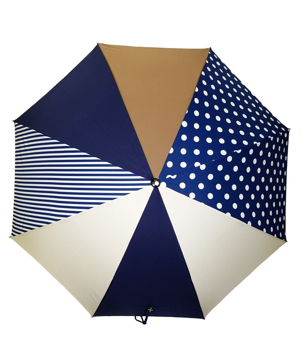 +RING レディース向け プラスリング 長傘 60cm NVY/BGE T1354 