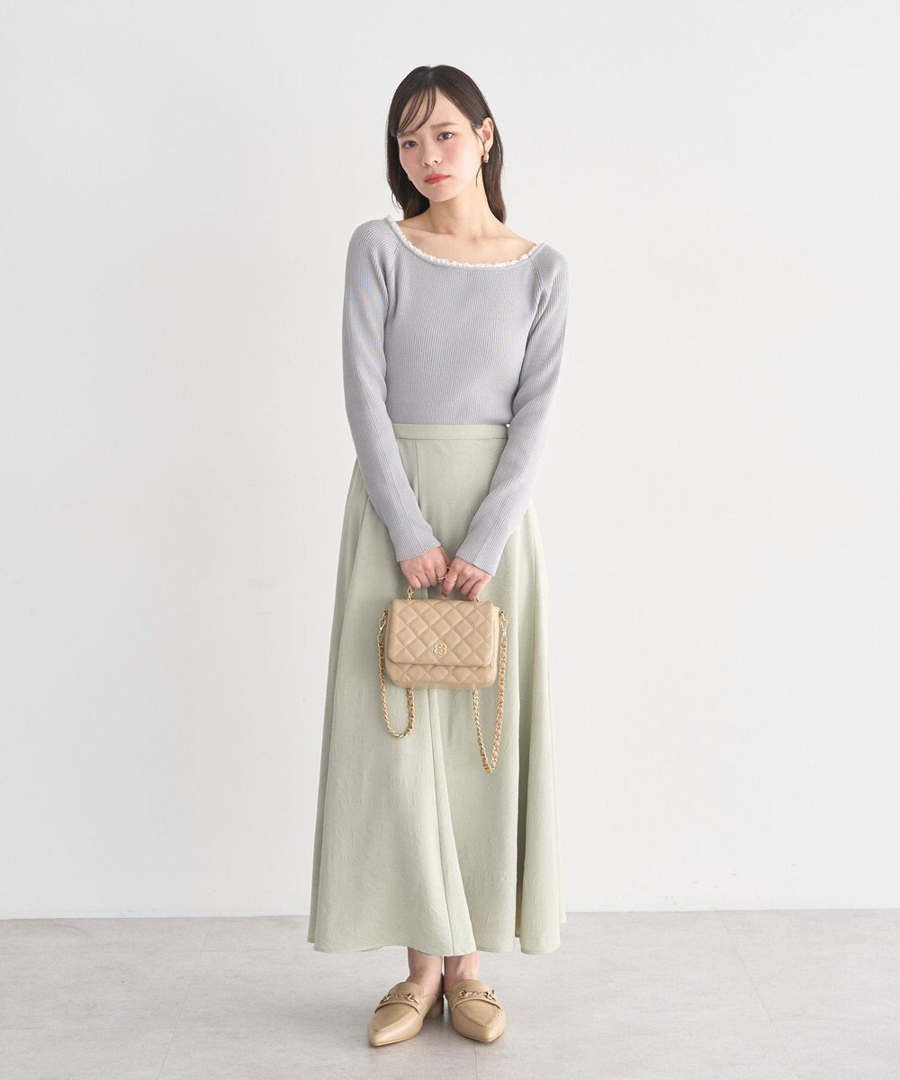 earth music&ecology 【予約】レーストリムリブニットプルオーバー 