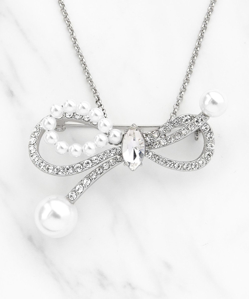 TOCCA SHAKE RIBBON 2WAY BROOCH NECKLACE ブローチネックレス 