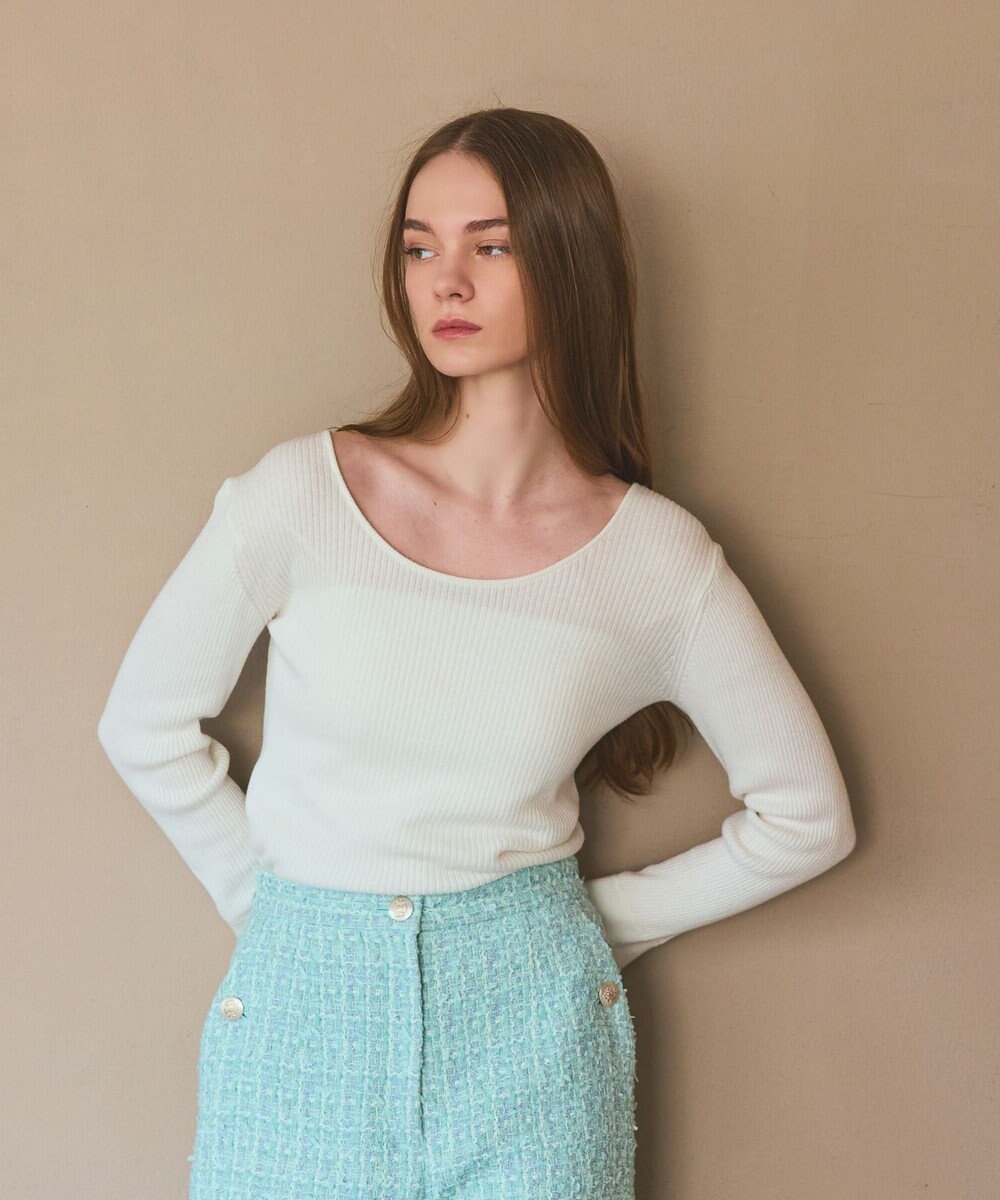 GRACE CONTINENTAL 綿カシミヤインナートップ 