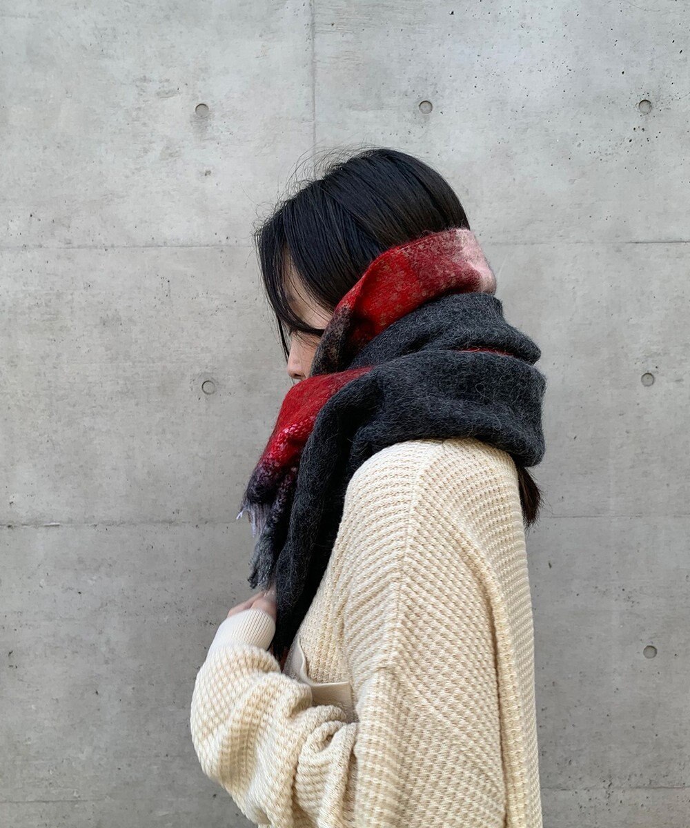 general design store 【Sayoko.M】シャーリング パッチワークケープ RED