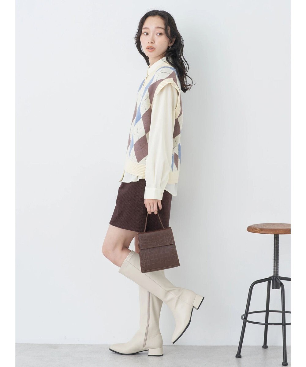 earth music&ecology アーガイルニットベスト 