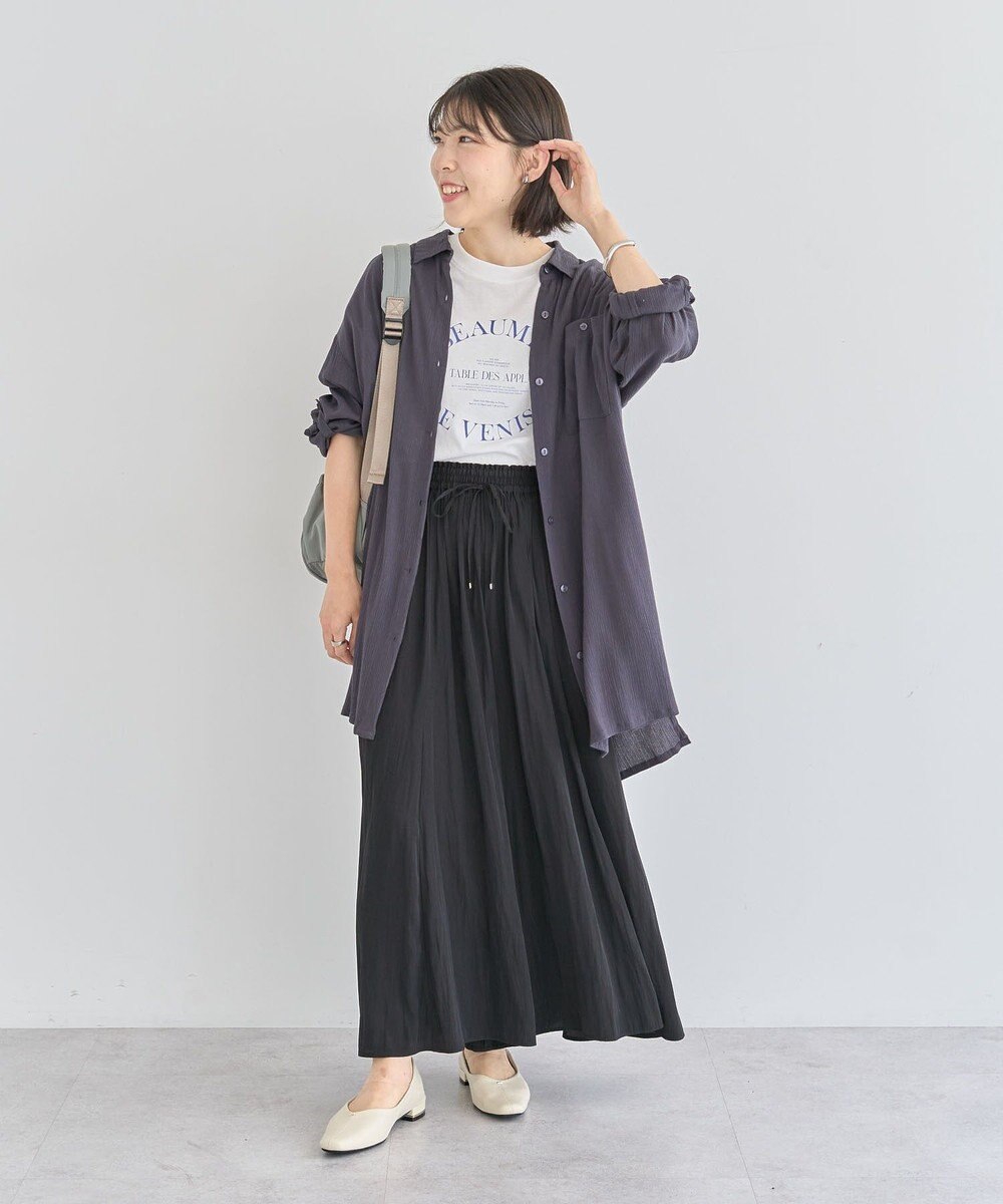 Green Parks Ｉ　ターンバック長袖レーヨンチュニック 