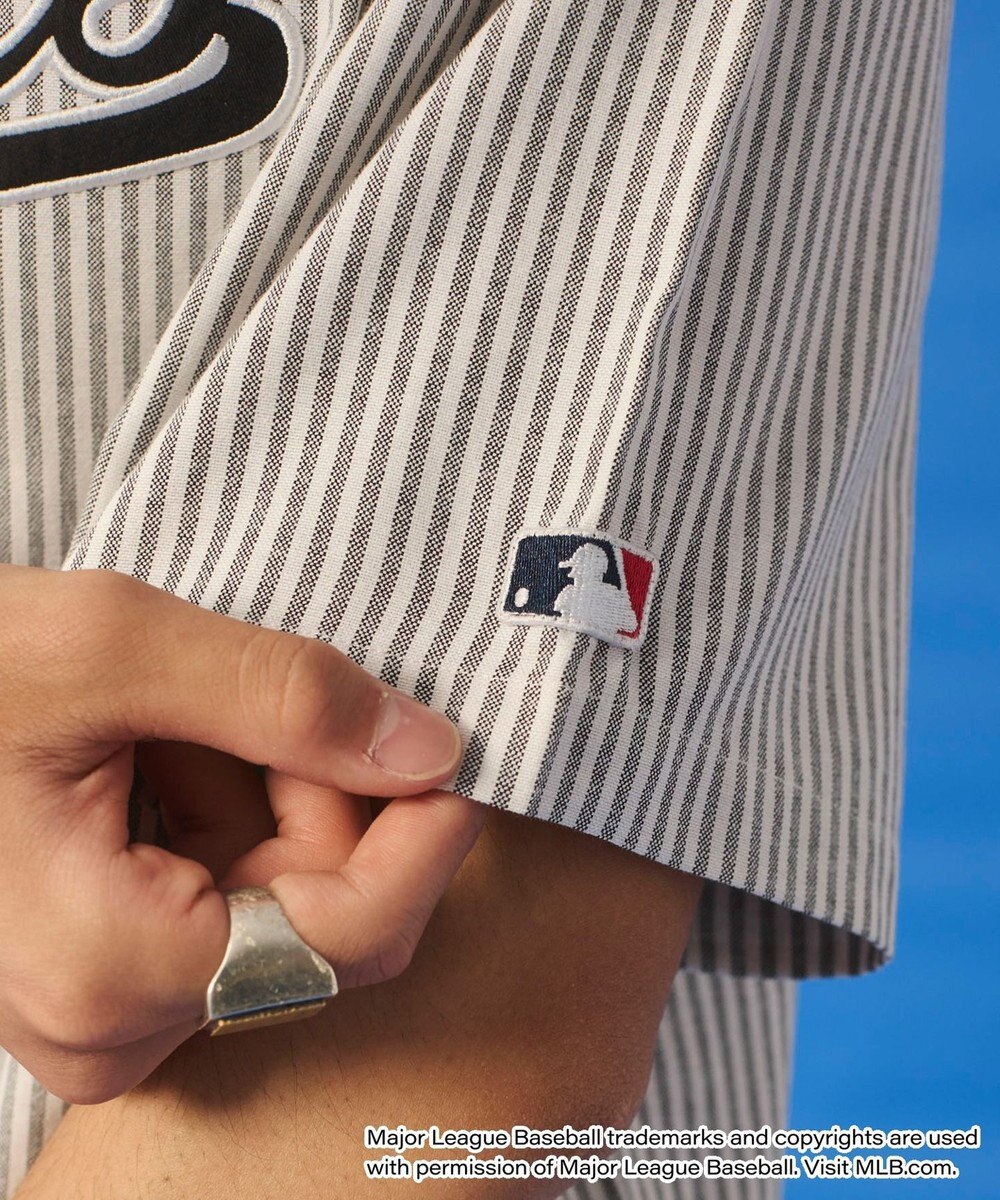 WEGO 【ユニセックス着用ITEM】別注MLBストライプグラフィックシャツ（SS） 