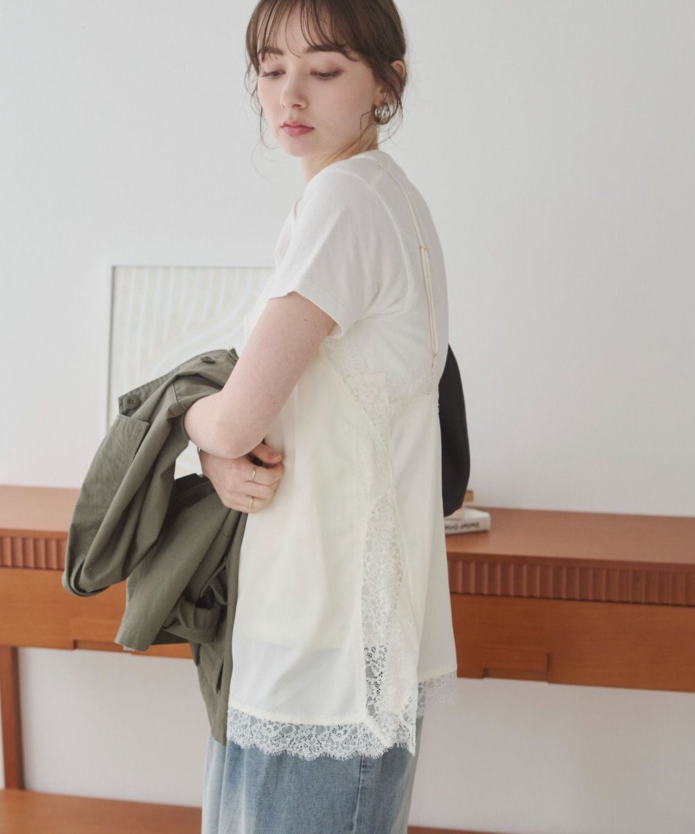 WEGO 【ANGIE VINTAGE】サテンレースキャミソール 