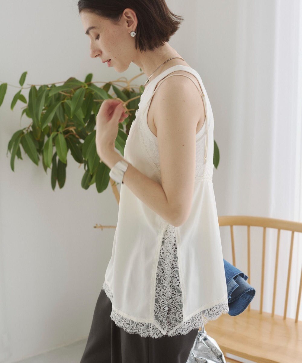WEGO 【ANGIE VINTAGE】サテンレースキャミソール 