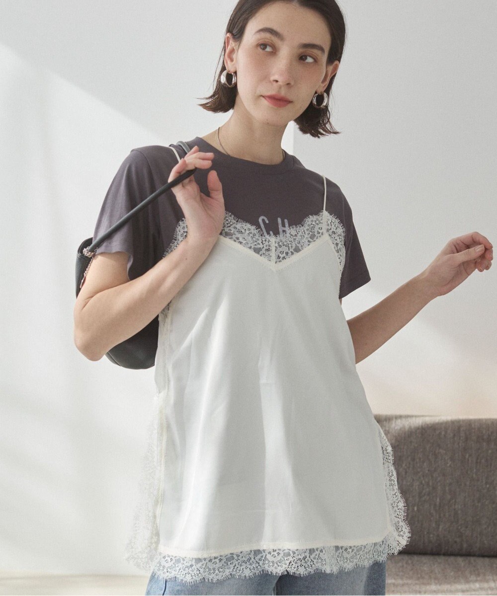 WEGO 【ANGIE VINTAGE】サテンレースキャミソール 