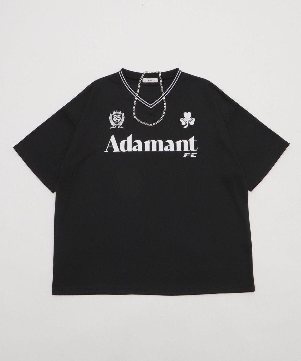 WEGO 【２点セット/ユニセックス着用ITEM/吸水速乾】アクセ付きメッシュロゴT（SS） 