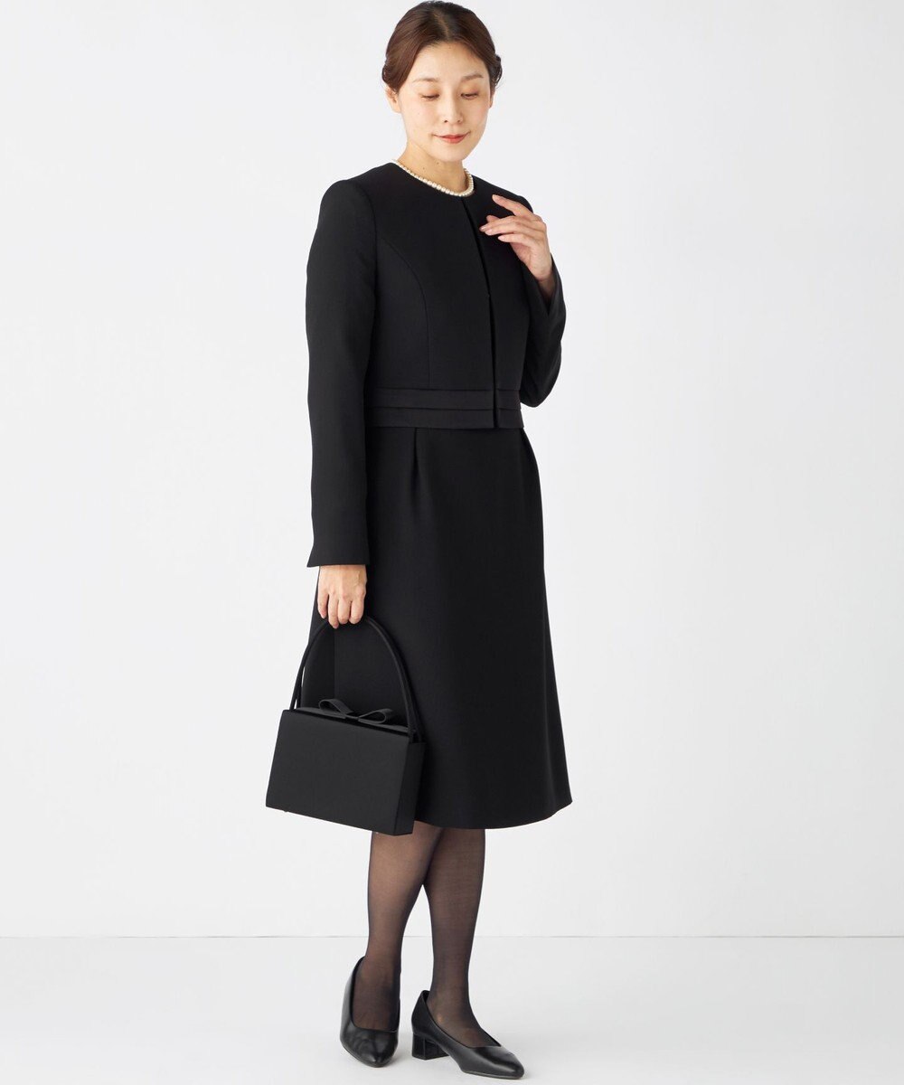 組曲 NOIR インナーマグネット リボンバッグ 