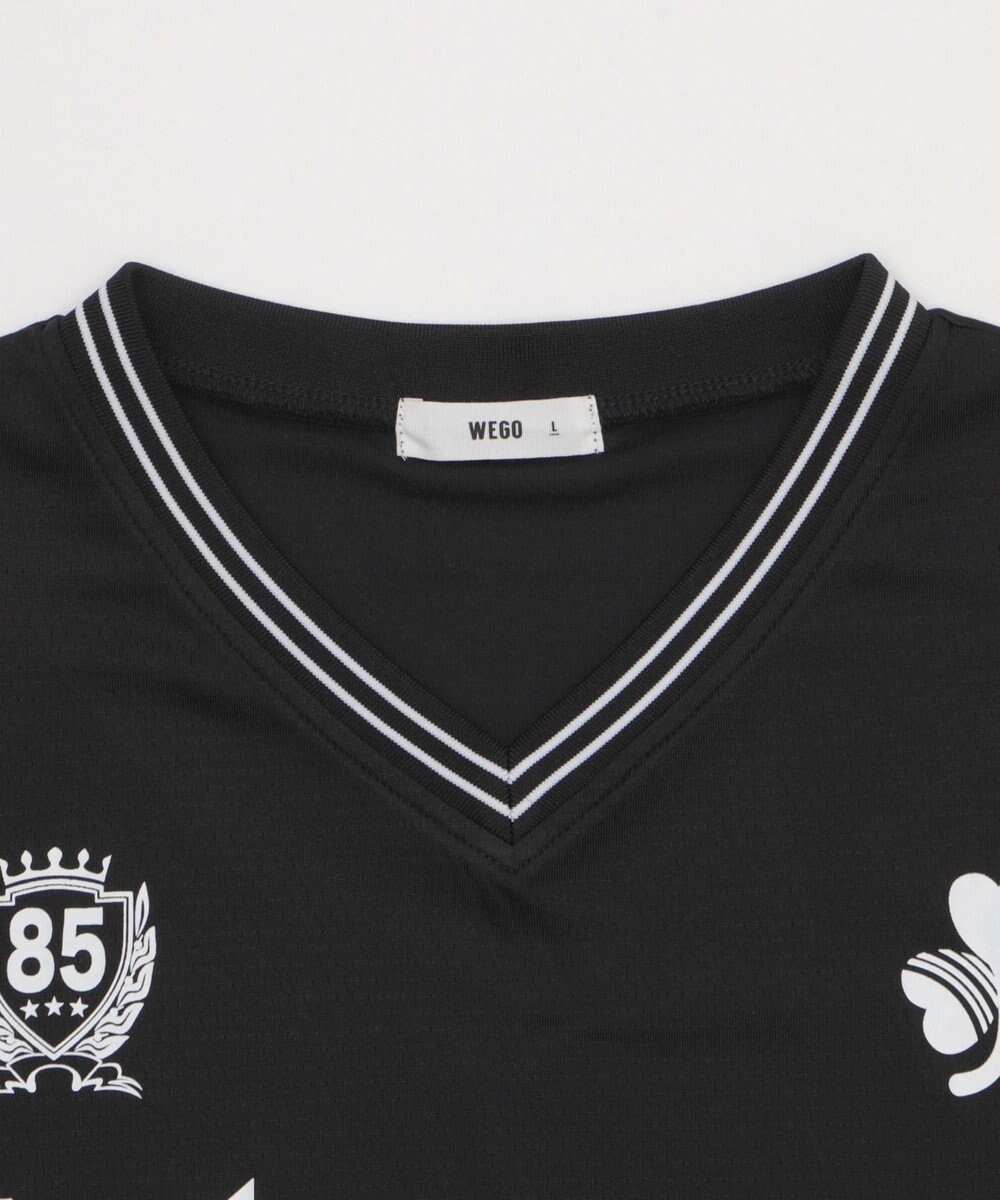 WEGO 【２点セット/ユニセックス着用ITEM/吸水速乾】アクセ付きメッシュロゴT（SS） 