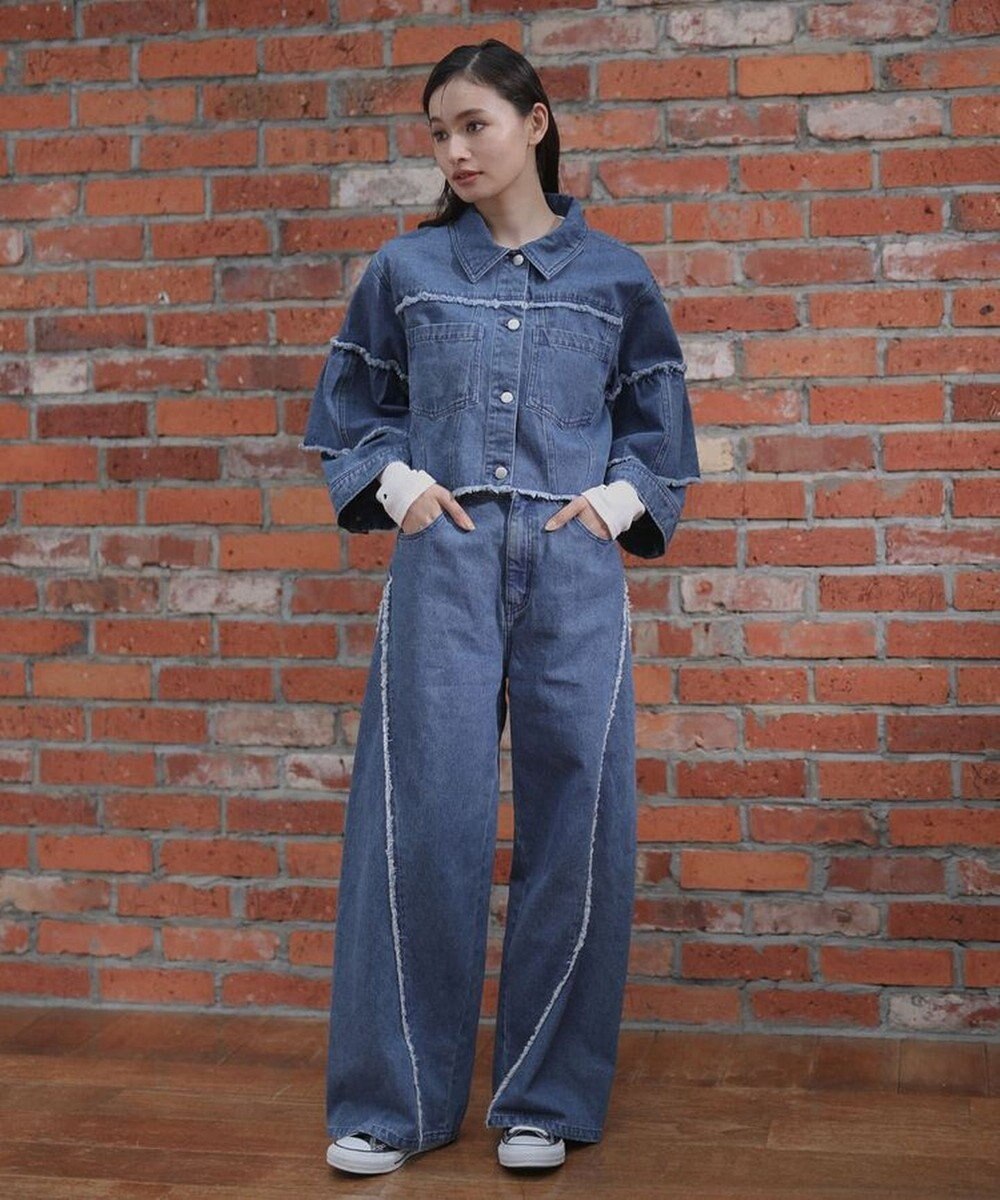 Green Parks ・ＤＯＵＢＬＥ　ＦＬＡＧＳ　フレアスリーブＧジャン 