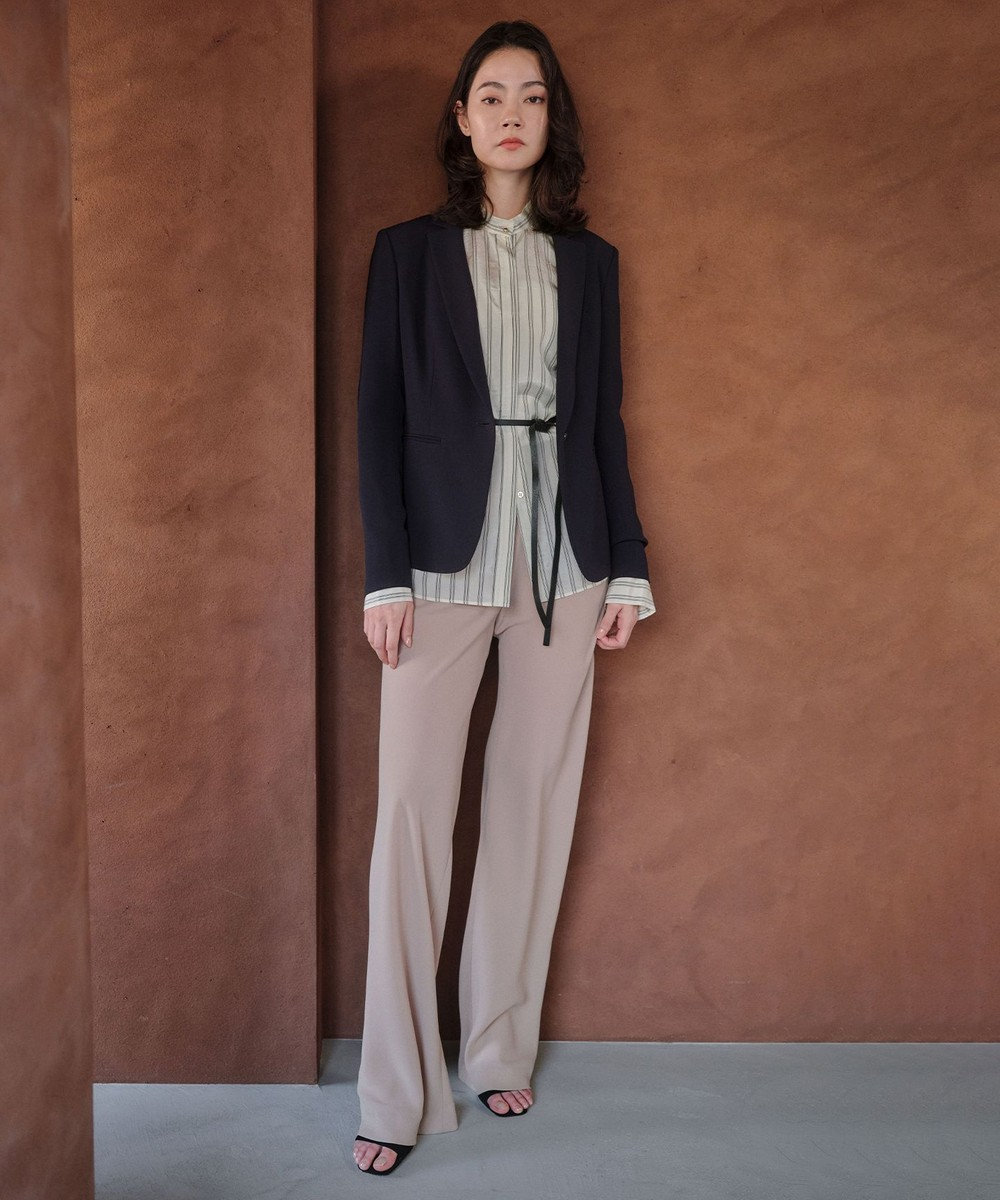 BEIGE， BOWEN / メタル釦ストライプシャツ 