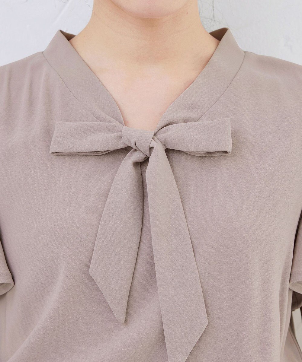 Tiaclasse L 【洗える】リボンタイプリーツワンピース 